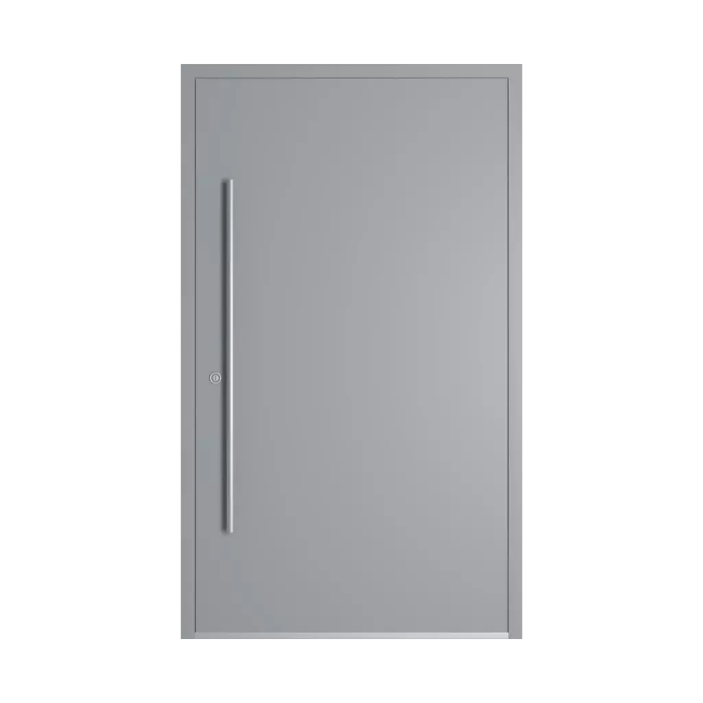 RAL 7040 Gris fenêtre des-produits portes-dentree-en-aluminium    