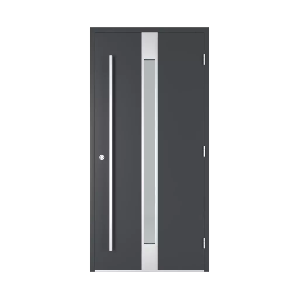 Porte sans imposte portes-dentree modeles dindecor 6132-black  