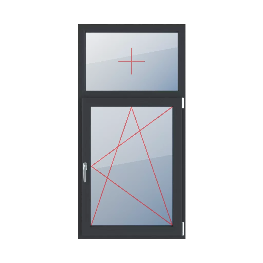 Vitrage fixe dans le cadre, oscillo-battant à droite fenetres type-de-fenetre double-vantail division-verticale-asymetrique-30-70  