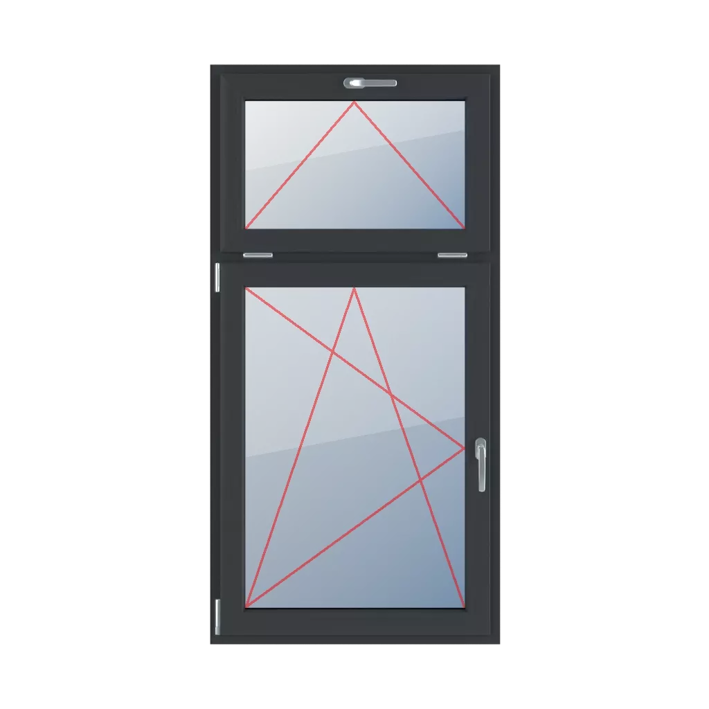 Inclinaison avec une poignée en haut, inclinaison et rotation à gauche fenetres type-de-fenetre double-vantail division-verticale-asymetrique-30-70 inclinaison-avec-une-poignee-en-haut-inclinaison-et-rotation-a-gauche 