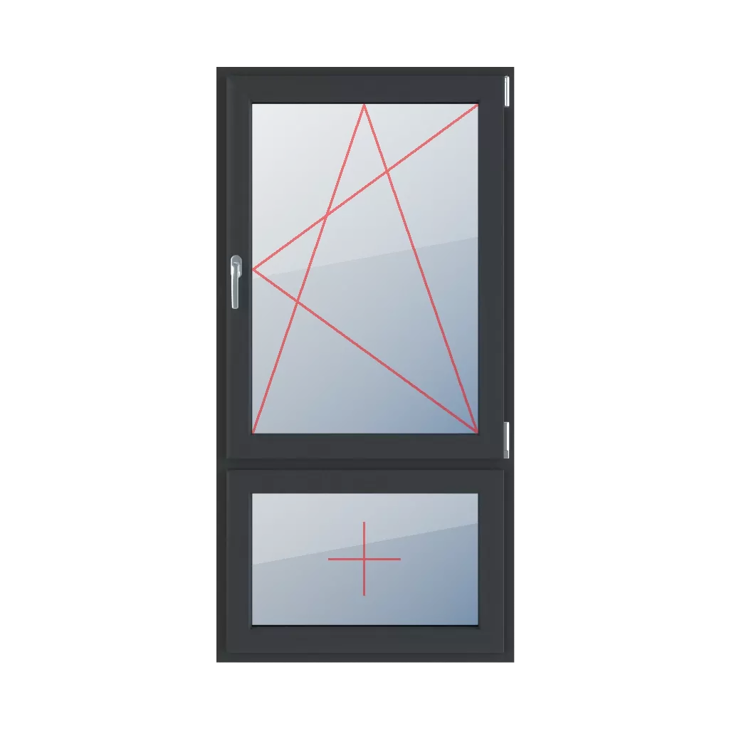 Basculer et tourner à droite, vitrage fixe dans le châssis fenetres type-de-fenetre double-vantail division-verticale-asymetrique-70-30 basculer-et-tourner-a-droite-vitrage-fixe-dans-le-chassis 