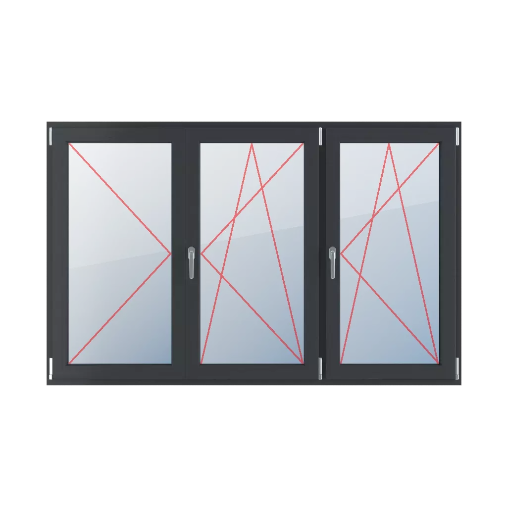 Virage à gauche, poteau mobile, virage à droite et inclinaison fenetres type-de-fenetre triple-vantaux division-horizontale-symetrique-33-33-33-avec-un-poteau-mobile  