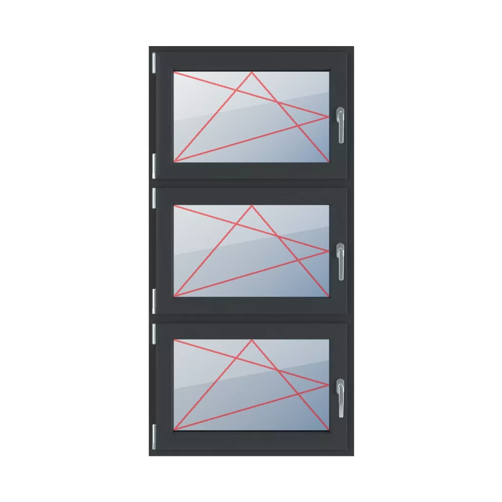 Incliner et tourner à gauche fenetres type-de-fenetre triple-vantaux division-verticale-symetrique-33-33-33  