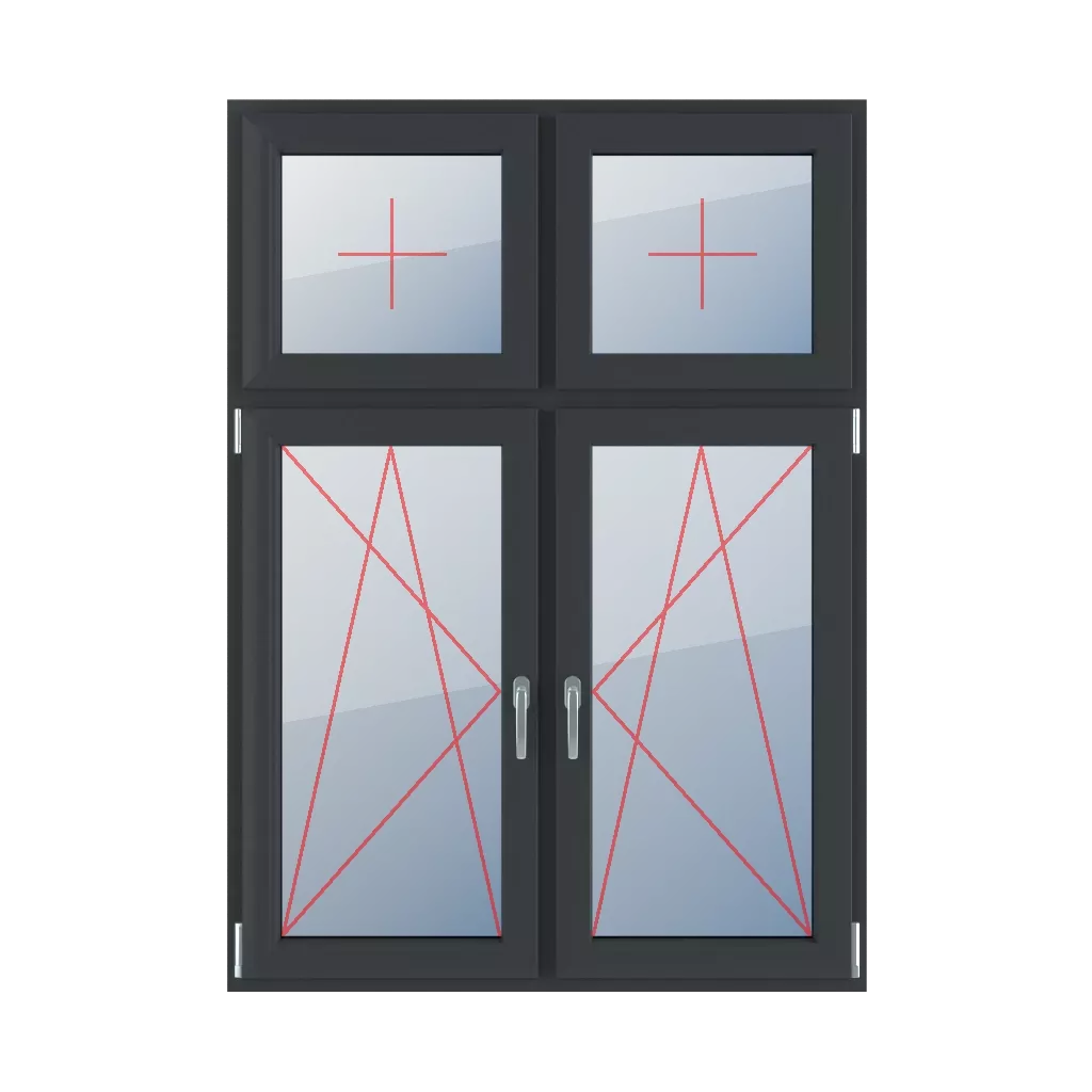 Vitrage fixe dans le châssis, basculer et tourner à gauche, basculer et tourner à droite fenetres type-de-fenetre quatre-vantaux division-verticale-asymetrique-30-70 vitrage-fixe-dans-le-chassis-basculer-et-tourner-a-gauche-basculer-et-tourner-a-droite 