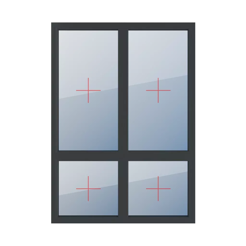 Vitrage fixe dans le cadre fenetres type-de-fenetre quatre-vantaux division-verticale-asymetrique-70-30  