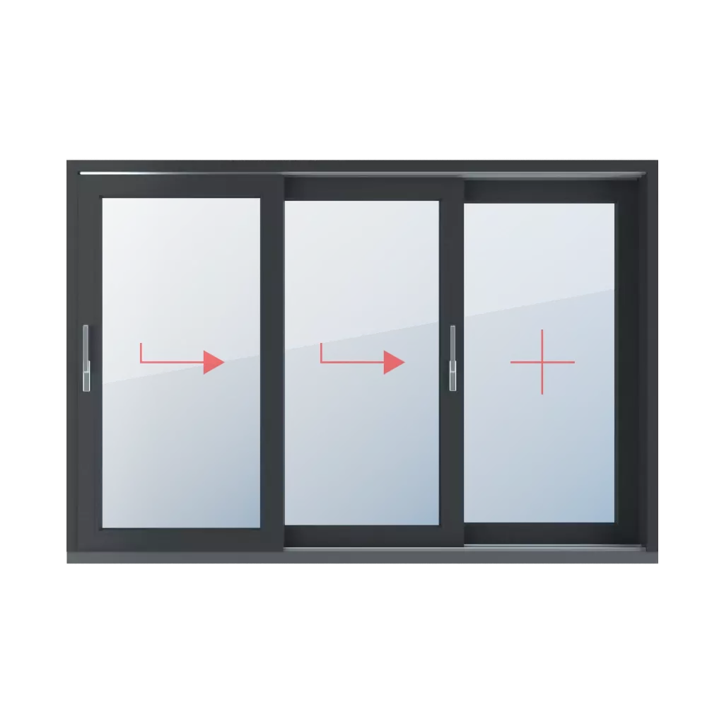 Coulissant à droite, vitrage fixe fenetres type-de-fenetre portes-fenetres-levantes-coulissantes-hst triple-vantaux-2  