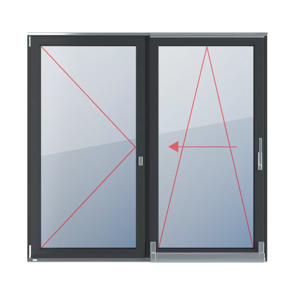 Articulé, inclinable et coulissant à gauche fenetres type-de-fenetre portes-fenetres-coulissantes-et-coulissantes-psk double-vantail articule-inclinable-et-coulissant-a-gauche 