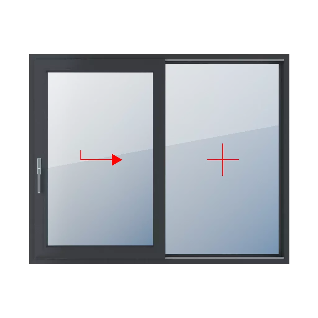Coulissant à droite, vitrage fixe dans le cadre des-produits fenetres-de-terrasse-coulissantes-smart-slide    
