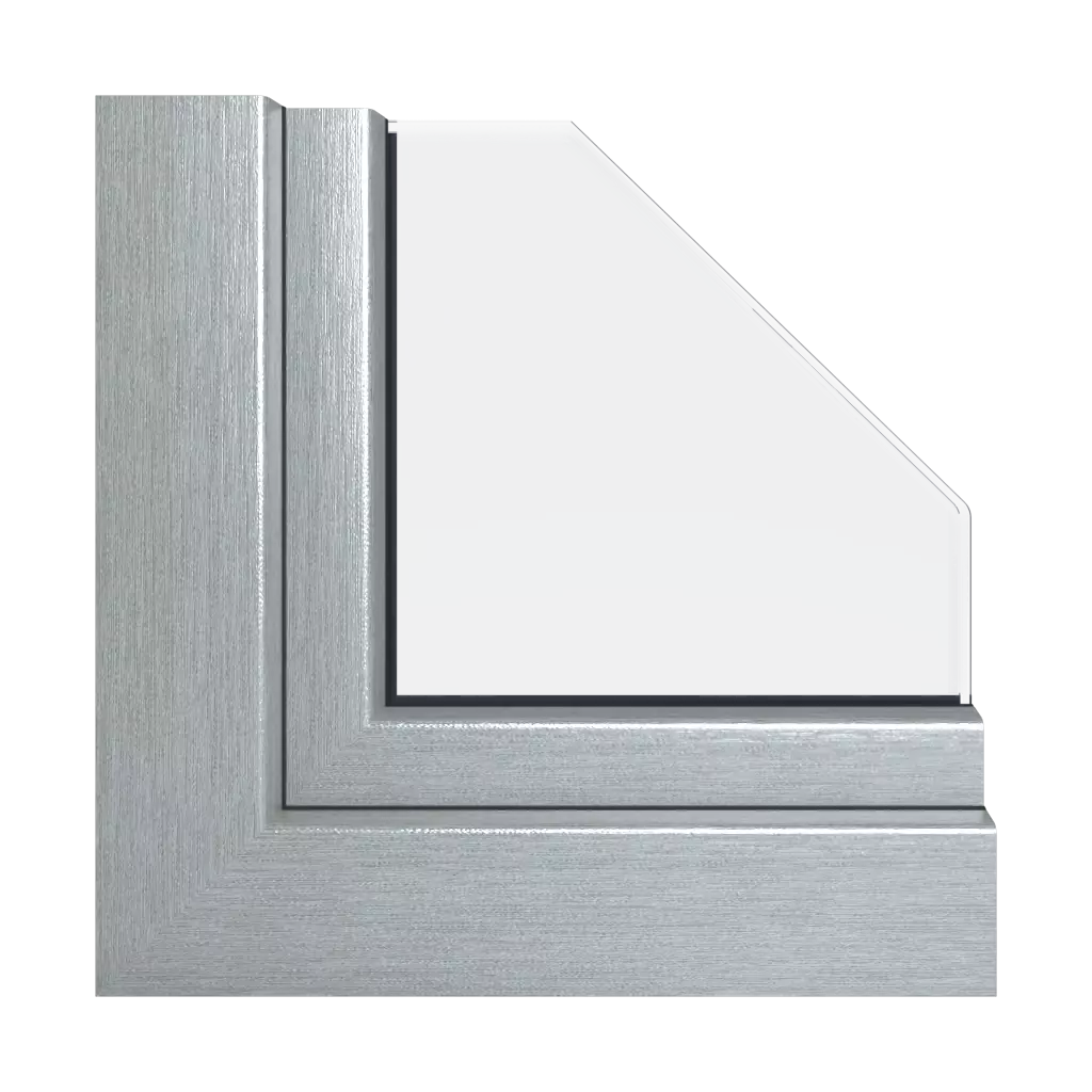 Aluminium brossé argent fenetres couleur-de-la-fenetre couleurs-veka aluminium-brosse-argent