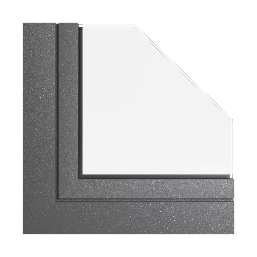 Gris-noir des-produits fenetres-en-aluminium    