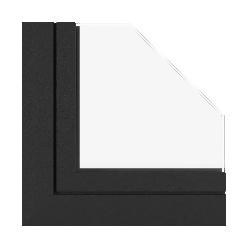 Structure fine noire mate fenetres profils-de-fenetre aluprof mb-sr50n-ei