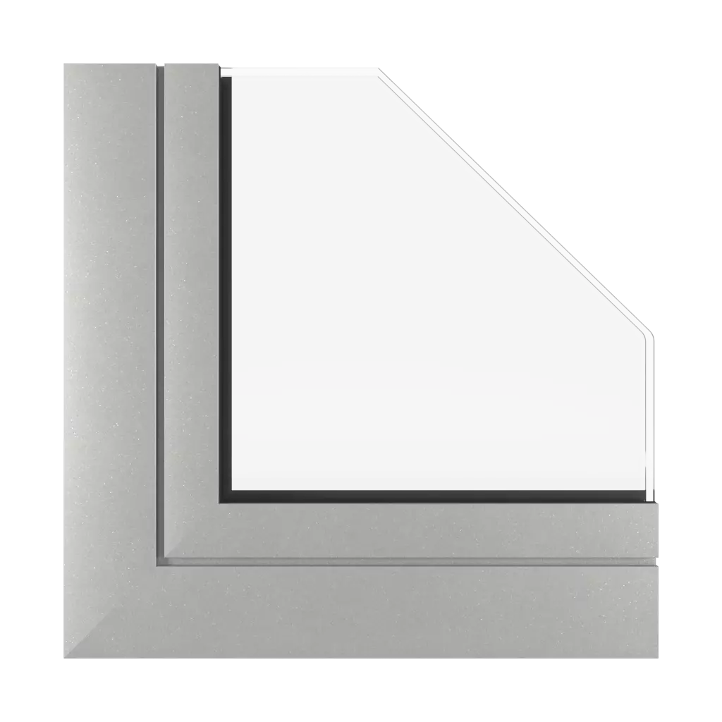 Aluminium argent mat fenetres profils-de-fenetre aluprof mb-78ei-dpa
