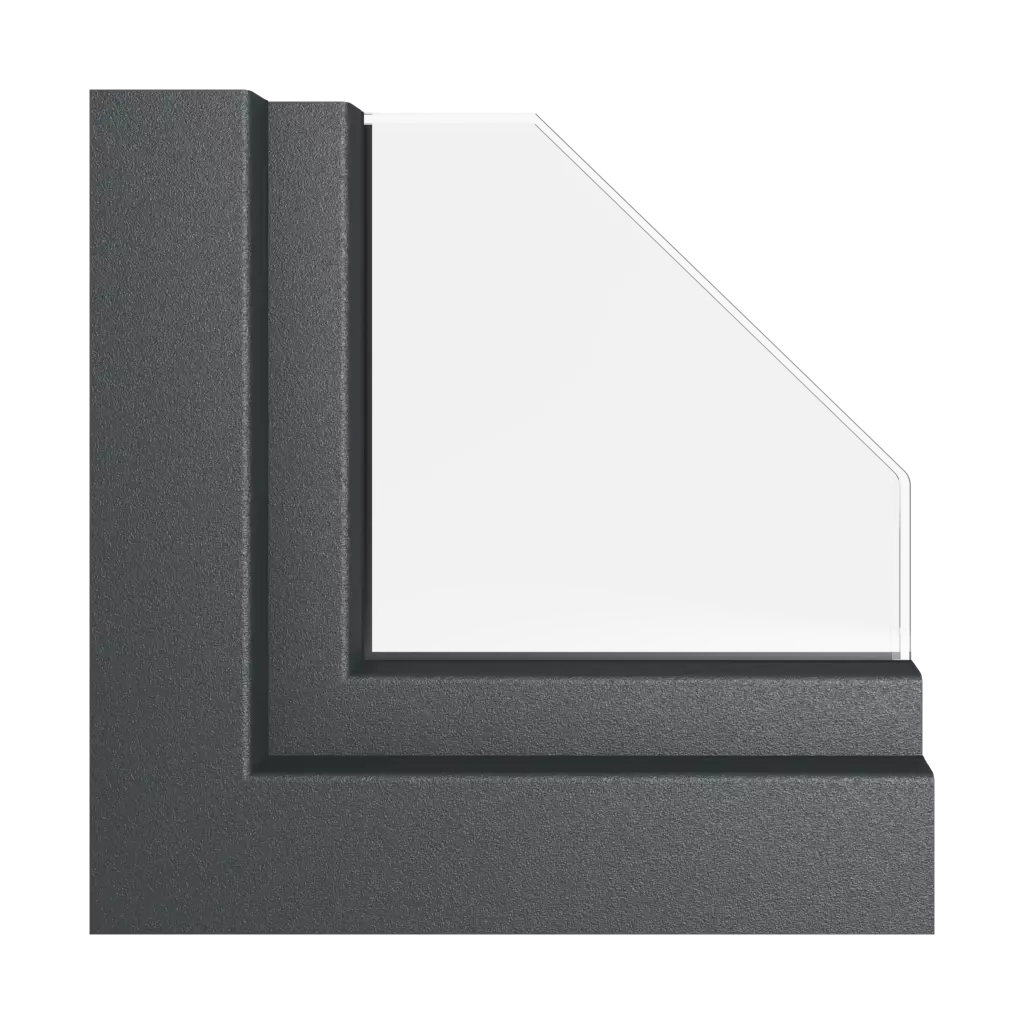 Noir-gris mat fenetres profils-de-fenetre kommerling premidoor-76-hst