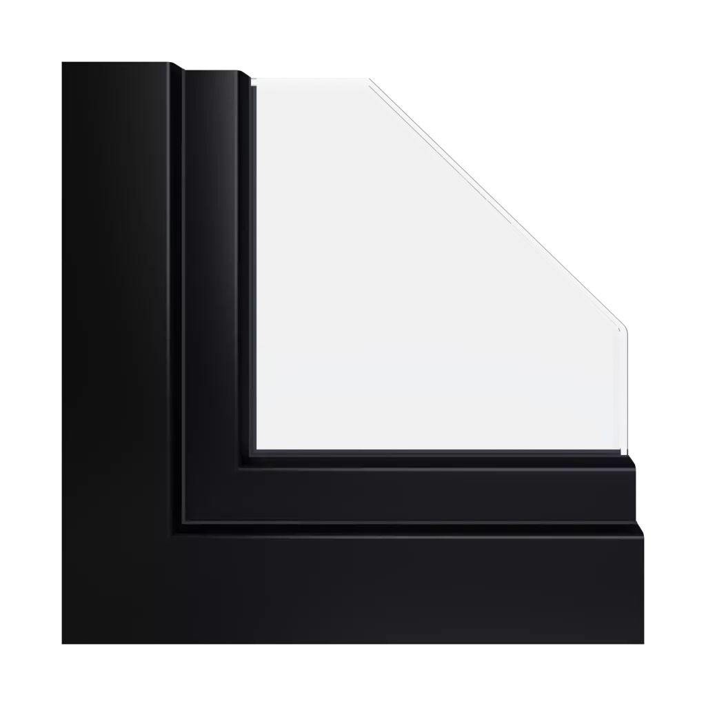 Couleur acrylique JetBlack RAL 9005 ✨ fenetres profils-de-fenetre gealan s9000