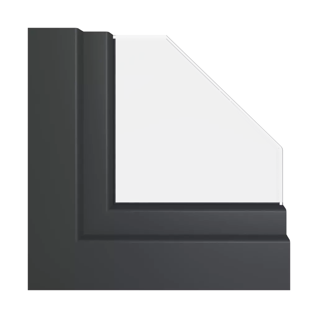 Noir et gris lisse RAL 7021 des-produits fenetres-de-terrasse-coulissantes-smart-slide    
