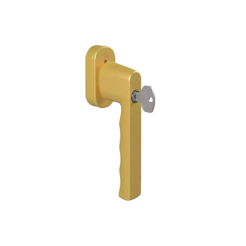 Poignée de porte avec clé Hamburg or des-produits fenetres-en-bois    