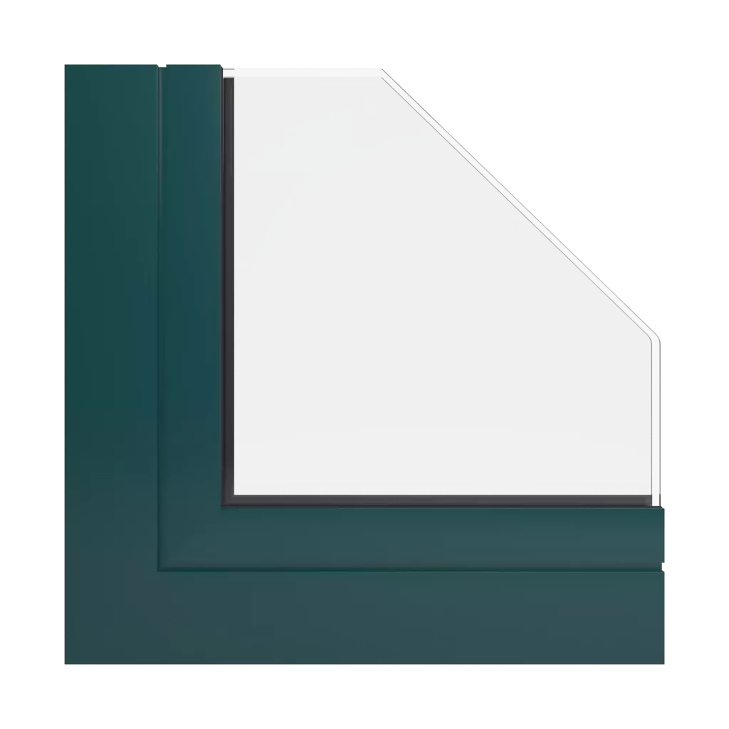 RAL 6004 Vert bleu fenetres profils-de-fenetre aliplast slide-plus