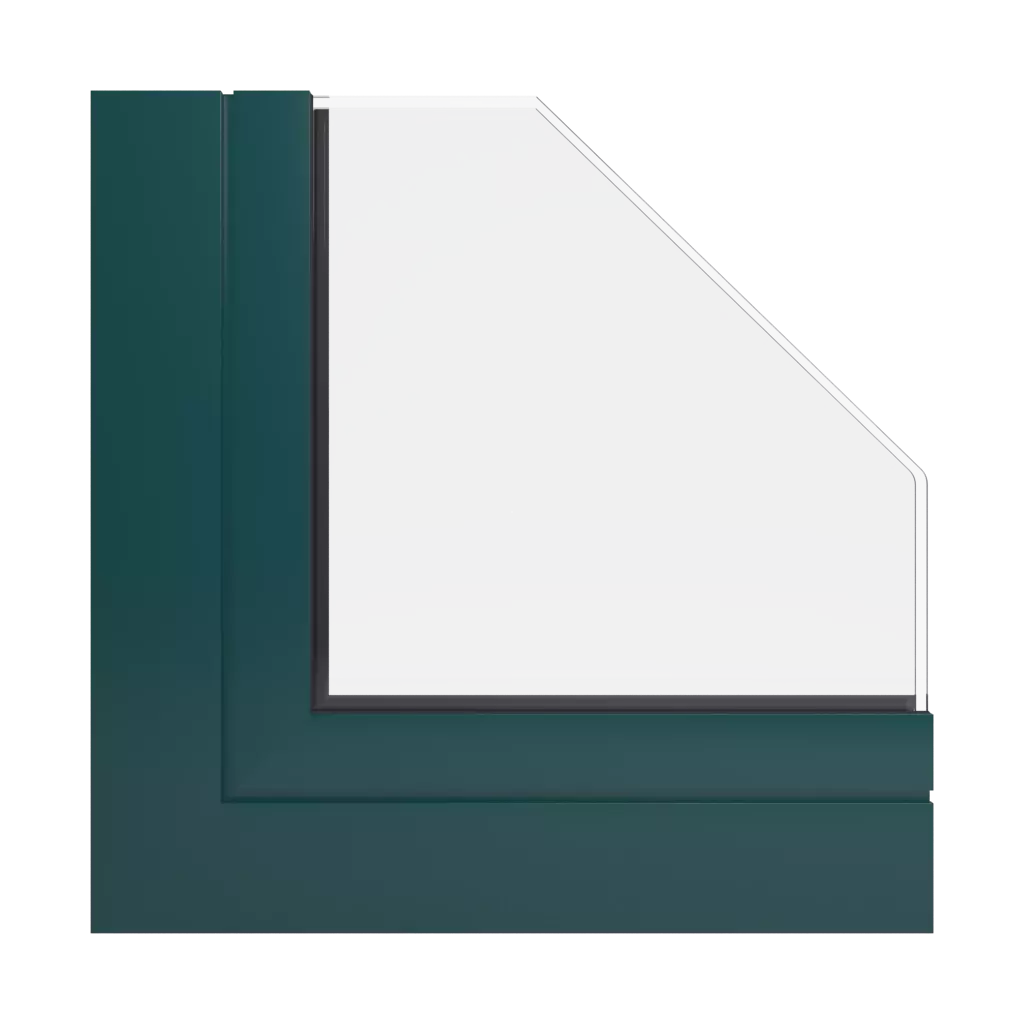 RAL 6004 Vert bleu fenetres profils-de-fenetre aluprof mb-77hs