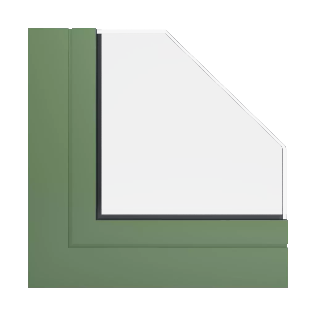 RAL 6011 Vert réséda des-produits cloisons-de-bureau-en-verre    