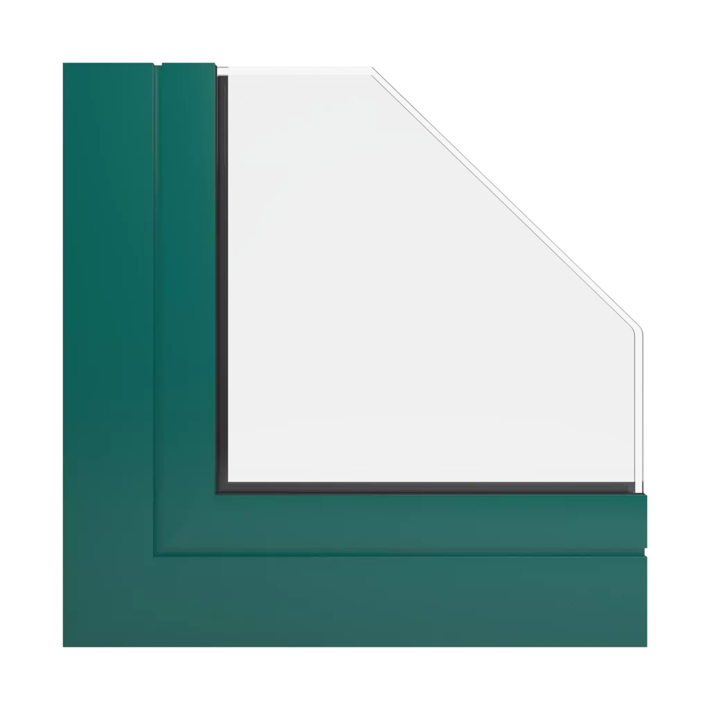 RAL 6026 Vert opale fenetres profils-de-fenetre aliplast slide-plus